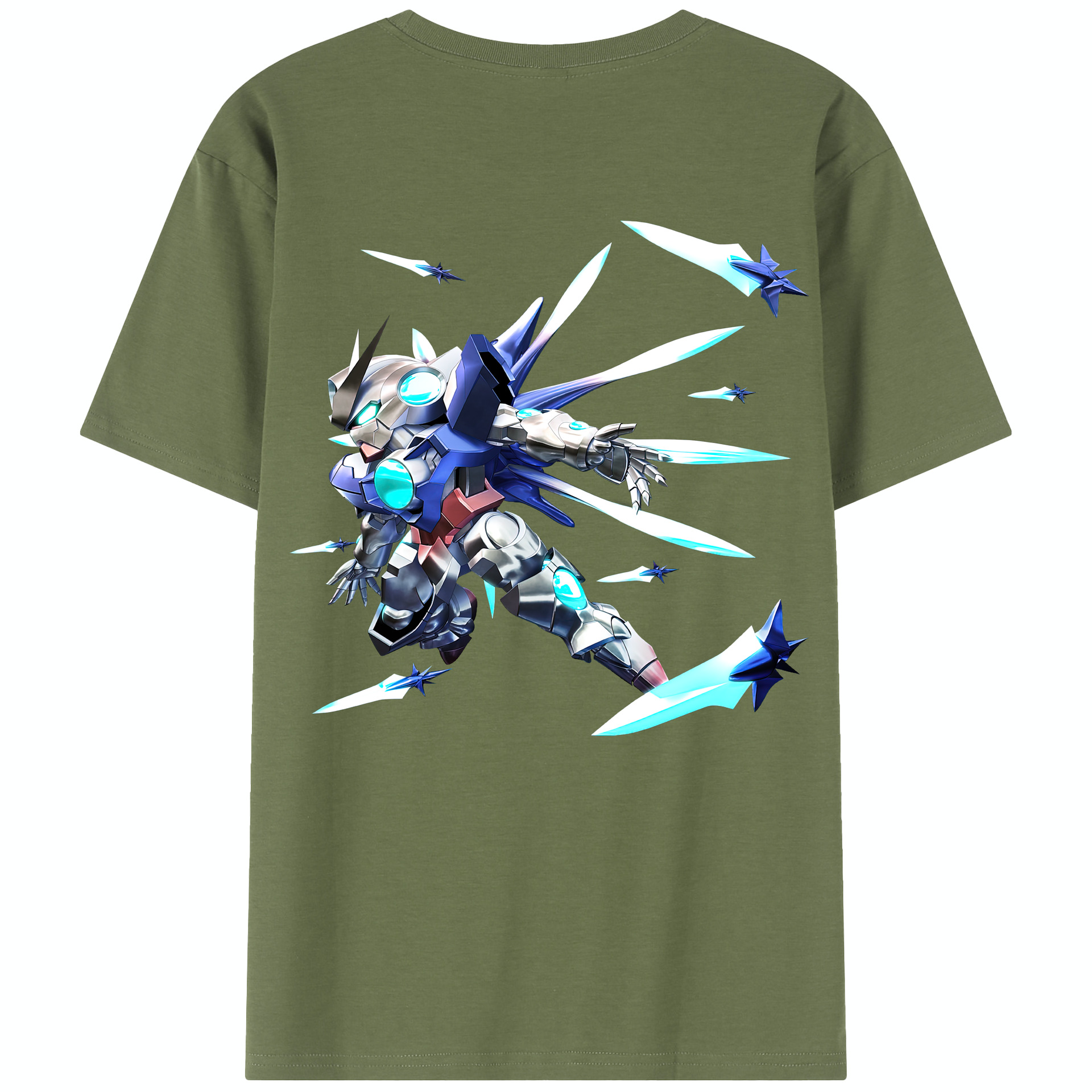 （画像用） 機動戦士ガンダム Mobile Suit Gundam 綿100％半袖Tシャツ（背面プリント）
